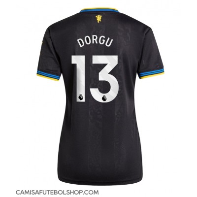 Camisa de time de futebol Manchester United Patrick Dorgu #13 Replicas 3º Equipamento Feminina 2025-26 Manga Curta Camisa de time de futebol Manchester United Patrick Dorgu #13 Replicas 3º Equipamento Feminina 2025-26 Manga Curta